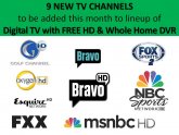 Channels on digital TV